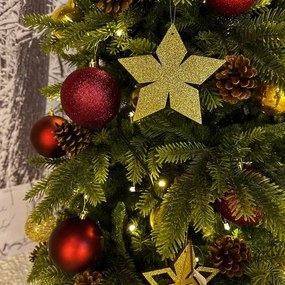 DECOLED Plastová guľa, 10 cm, bordová, 6x matná