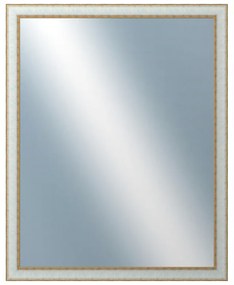 DANTIK - Zrkadlo v rámu, rozmer s rámom 80x100 cm z lišty DOPRODEJMETAL bielozlatá (3023)