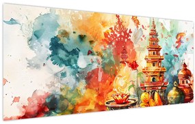 Obraz - Akvarelové ilustrácie (120x50 cm)