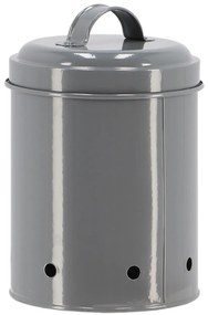 Kovová nádoba na cesnak Vintage Gray, 17,5x11,5 cm