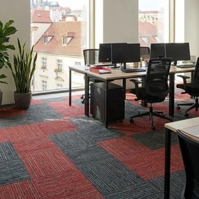 Tapibel, Kobercový štvorec Coral Lines 60360-50 modro-šedý 50 x 50 cm, chodba / predsieň