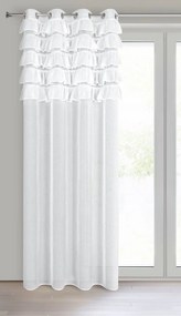 ZÁCLONA NA KRÚŽKOCH AURA 140X250 CM BIELA