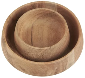 Sada 2 misiek z akáciového dreva ACACIA WOOD