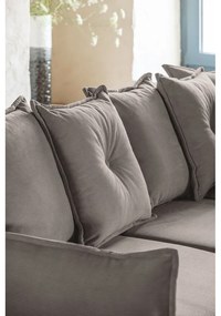 Svetlohnedá menčestrová rozkladacia rohová pohovka (pravý roh/do "U") Lazy Lukka – Miuform