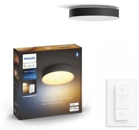 Philips -LED Stmievateľné svietidlo Hue ENRAVE S LED/9,6W/230V pr. 261 mm čierna+DO