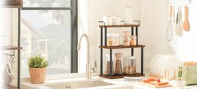 Stolní kuchyňský regál Vasagle Felaro 38 cm černý/hnědý