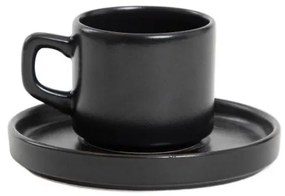 Šálka FAMELIO čierna, s podšálkou 725456 200 ml