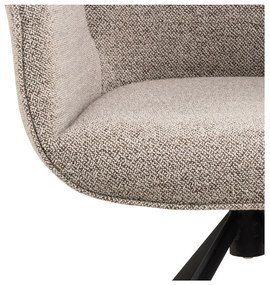 Tmavosivé čalúnené jedálenské kreslo Aura – Actona