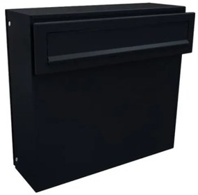 DOLS A-050 RAL 9005 - lakovaná poštová schránka pre sendvičovú montáž na výplň plotu, bránky a dverí, čierna