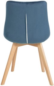 Stolička Brook - zamat - Modrá