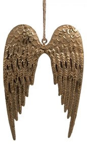 Zlatá antik dekoratívne závesné krídla S - 14*9 cm