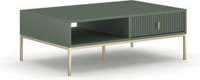 Konferenční stolek Maggiore 104 cm zelený/zlatý
