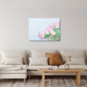 Sklenený obraz - Kytica tulipánov (70x50 cm)