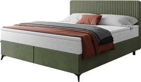 Dizajnová čalúnená posteľ NOEMI, zelená (tilia37/manila34)