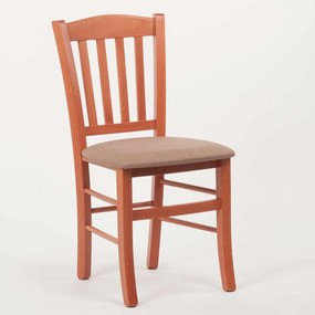 Stima Stolička VENETA s čalúneným sedákom Vyberte odtieň ->: Čerešňa, Vyberte látku ->: LUX Camel 2