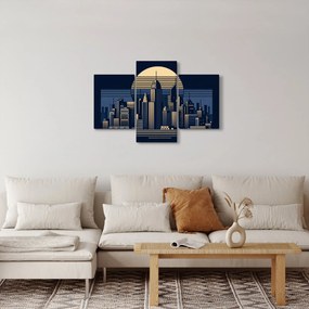 Obraz – Geometrické mesto (90x60 cm)