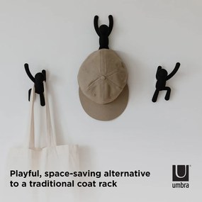Nástenné plastové háčiky v súprave 3 ks Buddy - Umbra