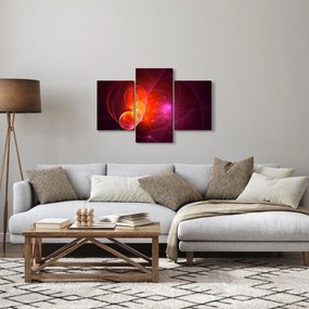 Moderný obraz ružovej abstrakcie (90x60 cm)