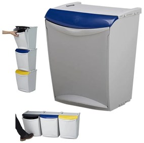 Denox Ekosystem odpadkový kôš na triedený odpad 25 l, modrý - papier