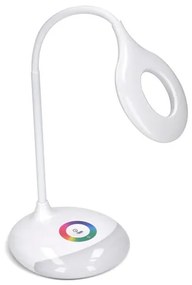 Stolná lampička ZOOM - LED 5W - nastaviteľná farba podsvietenia - s integrovanou batériou - biela