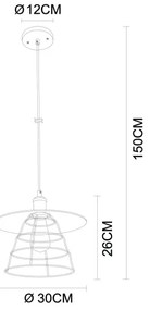 Globo 15086H1 - Luster VIEJO 1xE27/60W/230V