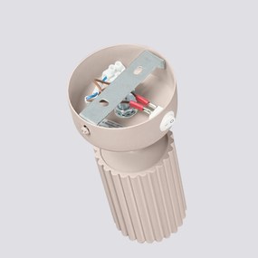 Bodové svietidlo Karbon, 1x tmavobéžové hliníkové tienidlo, (možnosť polohovania), vypínač