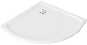 Mexen SLIM - Štvrťkruhová sprchová vanička 70x70x5cm + chrómový sifón, biela, 41107070