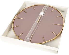 Dekorstudio Veľké nástenné hodiny v modernom štýle so staroružovým ciferníkom