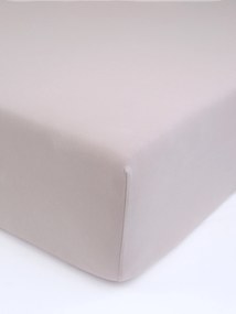 Jersey plachta do postieľky s elastanom Deluxe 60 × 120 cm – cappuccino