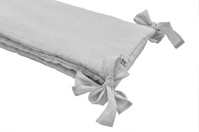 Bellamy Sivý ľanový mantinel do postieľky STONE GRAY