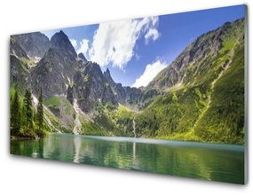 Obraz plexi Hora jazero príroda 120x60 cm