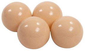 Svetlohnedý zamatový bazénik s loptičkami ø 90x30 cm Montessori – Meowbaby