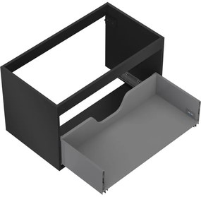 Mexen Box-A, závesná skrinka 80 cm, 1 zásuvka, čierna matná, 91AX0-0800-470-1-71