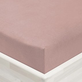 Jersey napínacie prestieradlo JR-024 Hnedoružové 80 x 200 - výška 20 cm