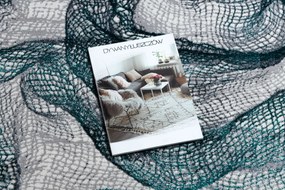 Moderný koberec DE LUXE 621 Sieť - Štrukturálny sivý / verde