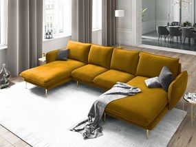 Šesťmiestna zamatová pohovka Panormic Vienna 350 × 170 × 95 cm