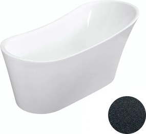 Besco Akrylátová voľne stojaca vaňa Calima Glam G 170x74 BESCO-Typ výpuste: Click-Clack s prepadom, grafit, BESCO-Rozmery: 170x74, BESCO-Farba: Biela…