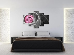 Obraz - Abstraktné ruže, fuchsiová (150x105 cm)