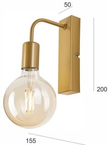 Nástenné svietidlo ASTRID 1xE27/60W/230V zlatá