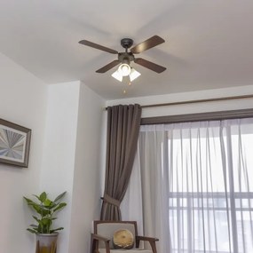 ZEVENTI - Stropný ventilátor ZURRIOLA 3xE27/60W/230V hnedá