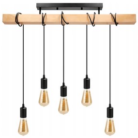 BERGE LED závesné stropné svietidlo 5x E27 Loft