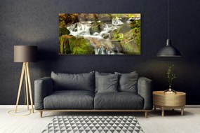 Obraz plexi Vodopád skaly príroda 120x60 cm
