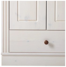 Biela šatníková skriňa z borovicového dreva 65x180 cm Anita – Støraa