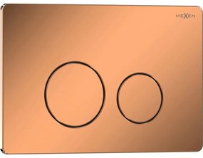 Mexen Tex 06, tlačidlo na splachovanie z nehrdzavejúcej ocele, ružové zlato lesklé - 6106-09
