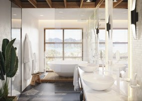 Hansgrohe AddStoris, kozmetické zrkadlo Ø188 mm, biela matná, HAN-41791700