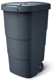 Záhradná nádoba s odolnými kolieskami, 110 l, antracit