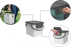 Kôš na triedený odpad ALBULA biely 40 l