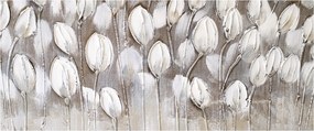 Obraz - Štruktúrované tulipány (120x50 cm)