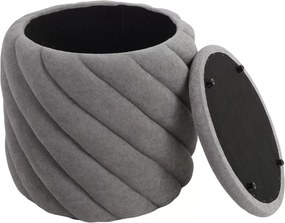 Taburet Pelaro s úložným prostorem světle šedý