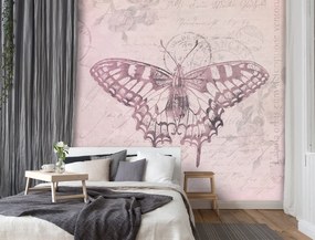 Gario Fototapeta Motýľ na ružovom pozadí - Andrea Haase Materiál: Vliesová, Rozmery: 100 x 100 cm